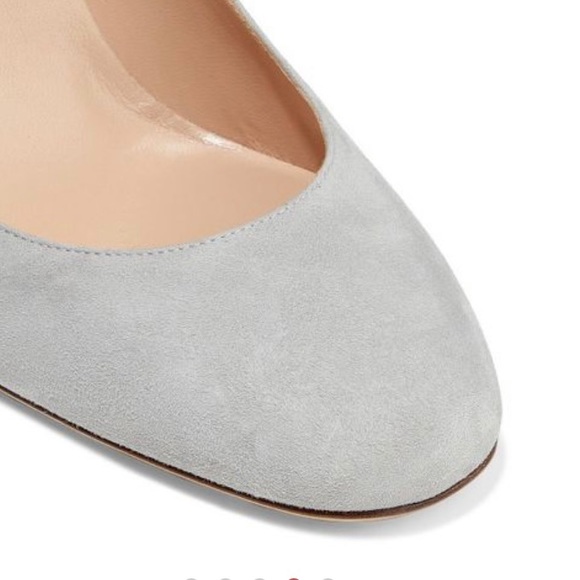 Women's Gray Valentino Garavani Tango Suede Pumps - Picture 4 of 9